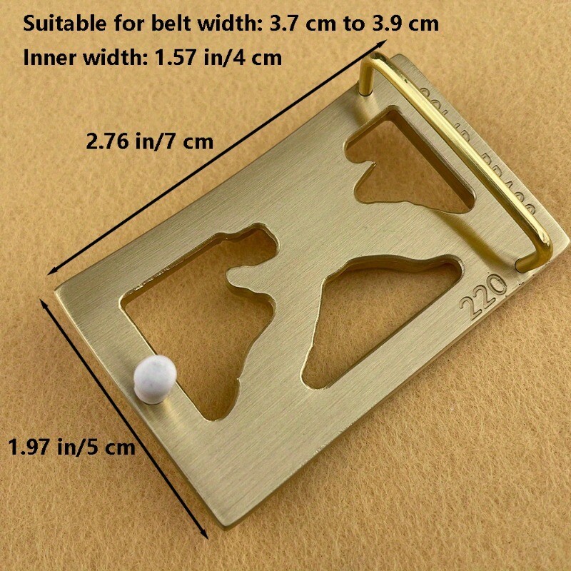 1pc Heavy-duty Solid Brass Belt Buckle 4cm Inner Width Eagle Shaped Durable DIY