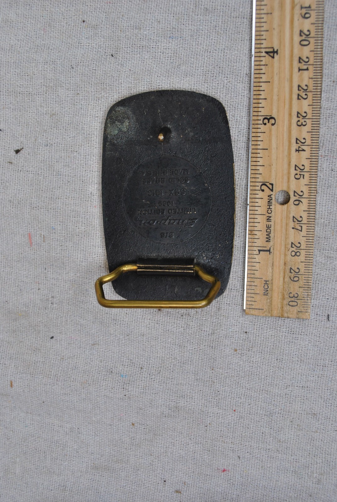 1989 Snap-on Tools Solid Brass Box Truck Drivin Proud Belt Buckle BTS SSX-1313