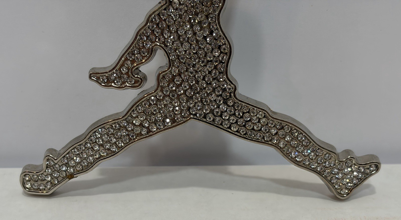 Iced Out Rhinestone Jordan Jumpman Belt Buckle Silver Custom Bling 4.5&Prime;x4&Prime;
