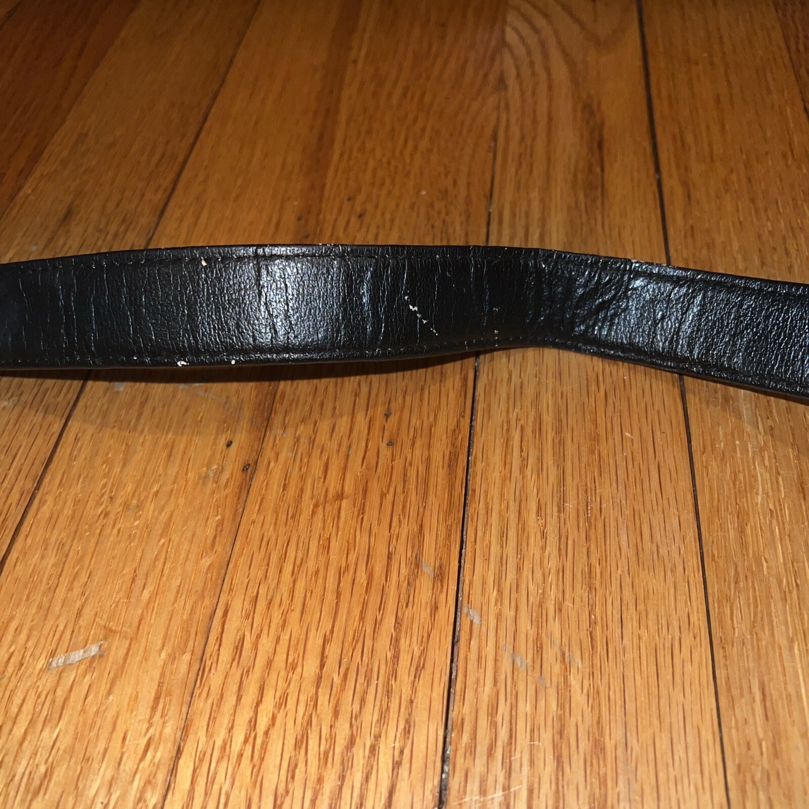 L.F.B. Black Lizard Skin Belt Self Locking Buckle Vintage 42”