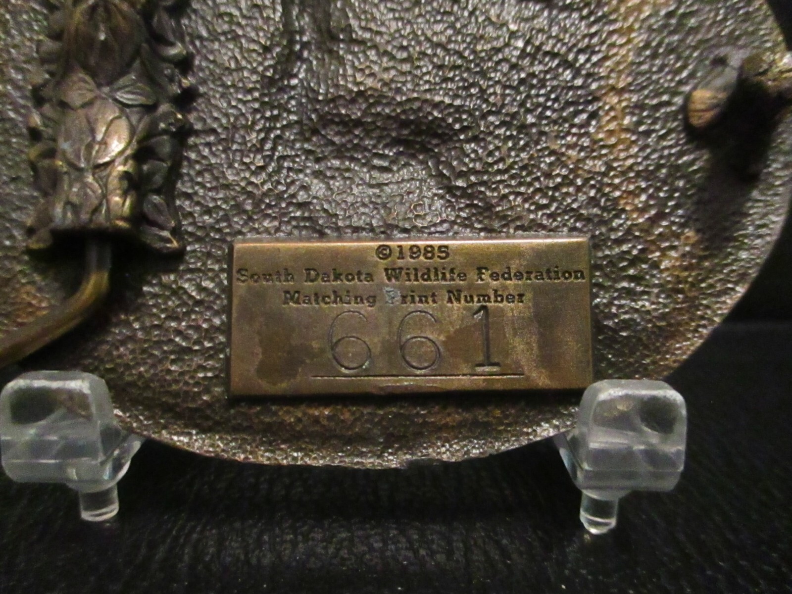 South Dakota Wildlife Federation Vigilance Buck Deer Belt Buckle 1985 John Green