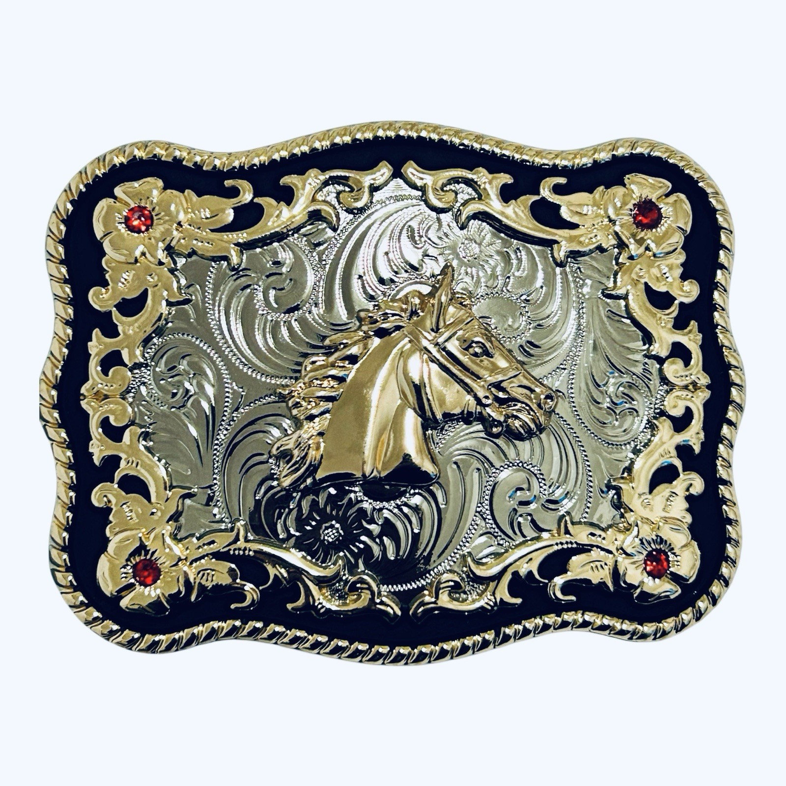 Horse Rodeo Western Cowboy Belt Buckle Hebilla Vaquera Con Caballo Mexico