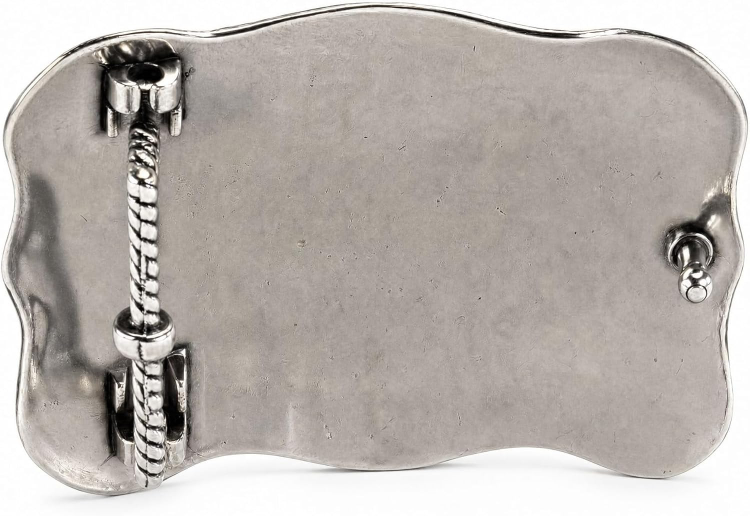 ARIAT Scalloped Logo Buckle with Twisted Rope Edge, Floral Scrolls, Filigree Det