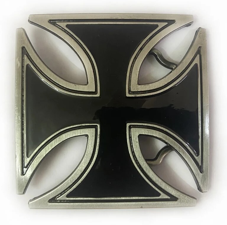 IRON CROSS BELT BUCKLE maltese cross chopper motorcycle outlaw biker buckle