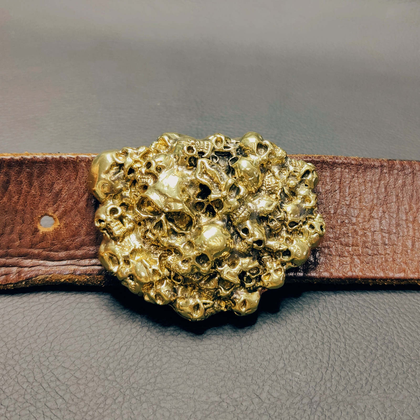Unique Metal Brass Skull Buckle,Gothic Skull Belt Buckle,For 3.8 cm wide belts.