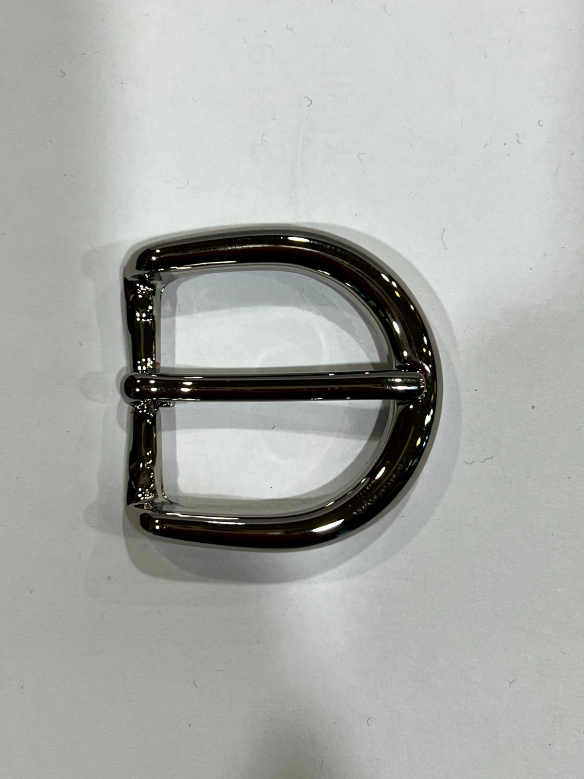 Solid Brass Polished Nickel Belt Buckle Made in Italy Fits 1.18&Prime; Belt Strap