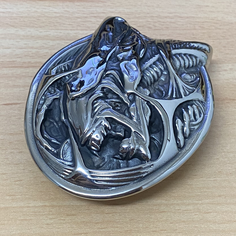 Handmade Stainless Steel AVP Alien Buckle Mens Biker Punk Belt Buckle 10B10A