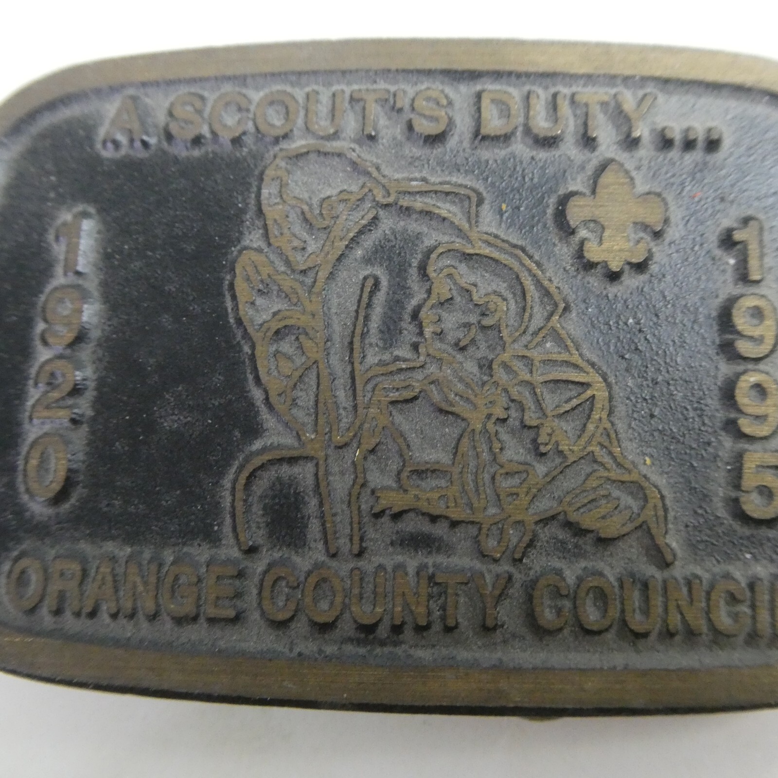Boy Scouts of America Orange County Council BSA Belt Buckle Dyna 75 Anniversary
