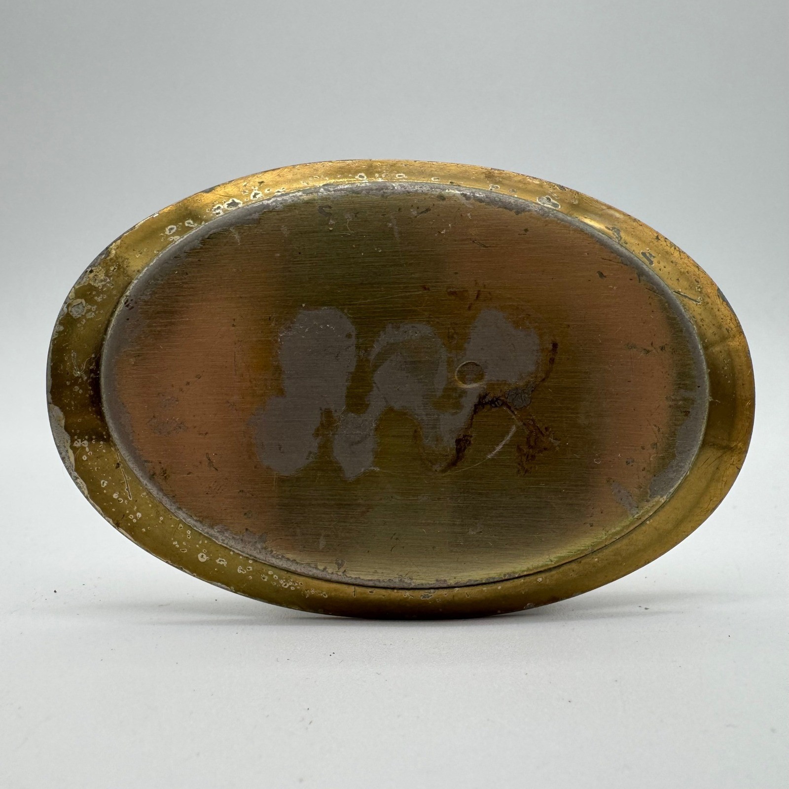 Vintage Brass Tone Oval Belt Buckle Western Cowboy Rodeo Belt Accessory