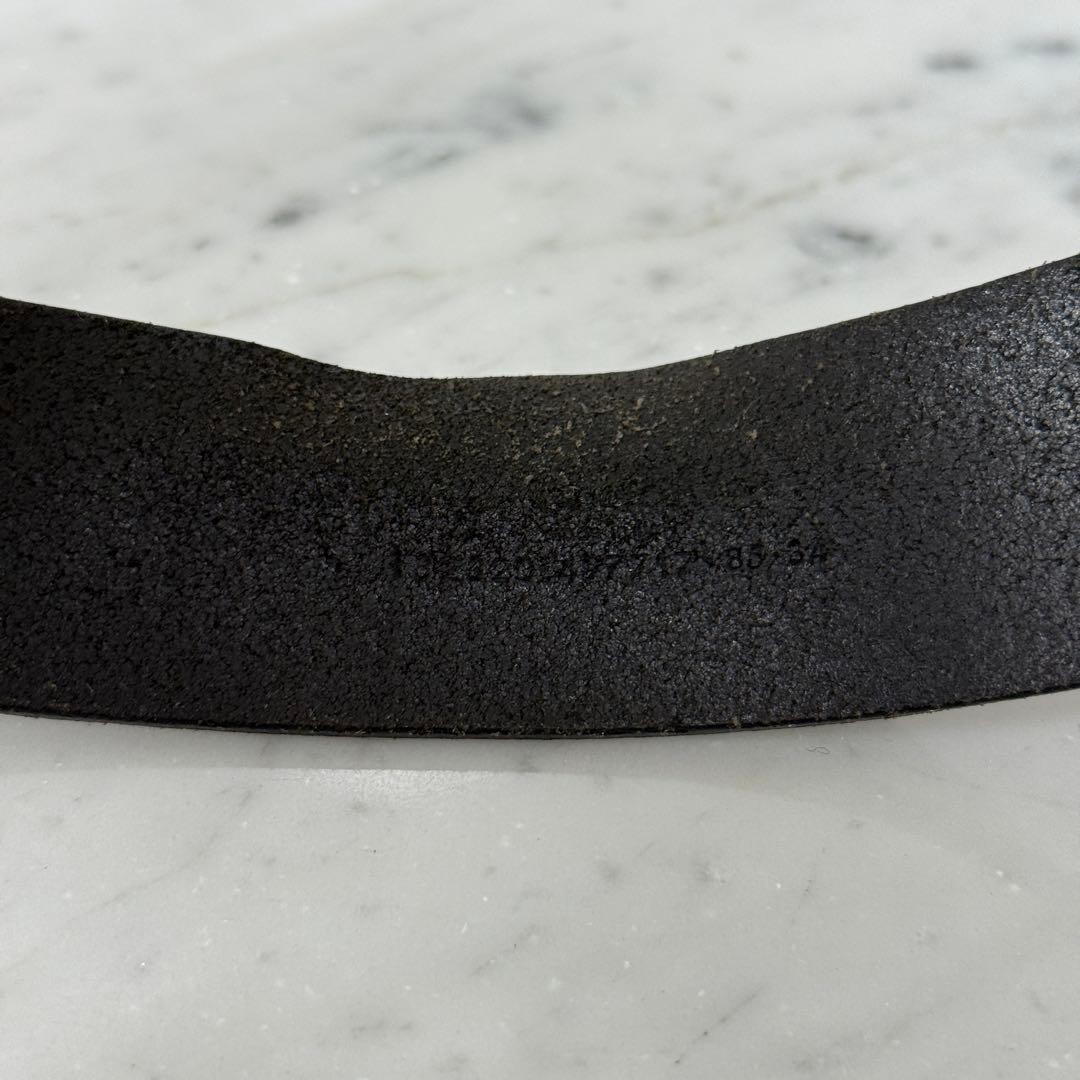 GUCCI Pre-Owned Interlocking Leather Belt Black Silver