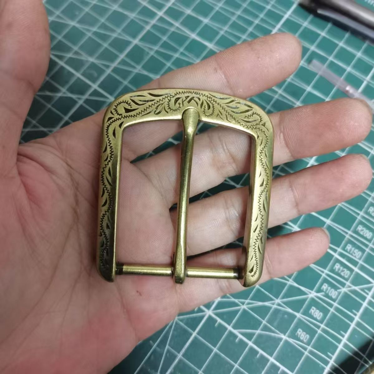 Belt buckle headneedle men&rsquo;s pure copper3.8cm accessory needle buckle waist belt