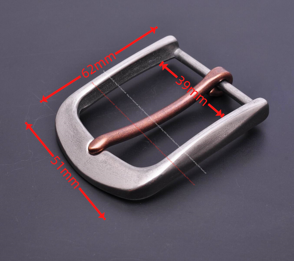 38mm Sturdy Solid Heavy Stainless Steel Leathercraft Heel Bar Jeans Belt Buckle