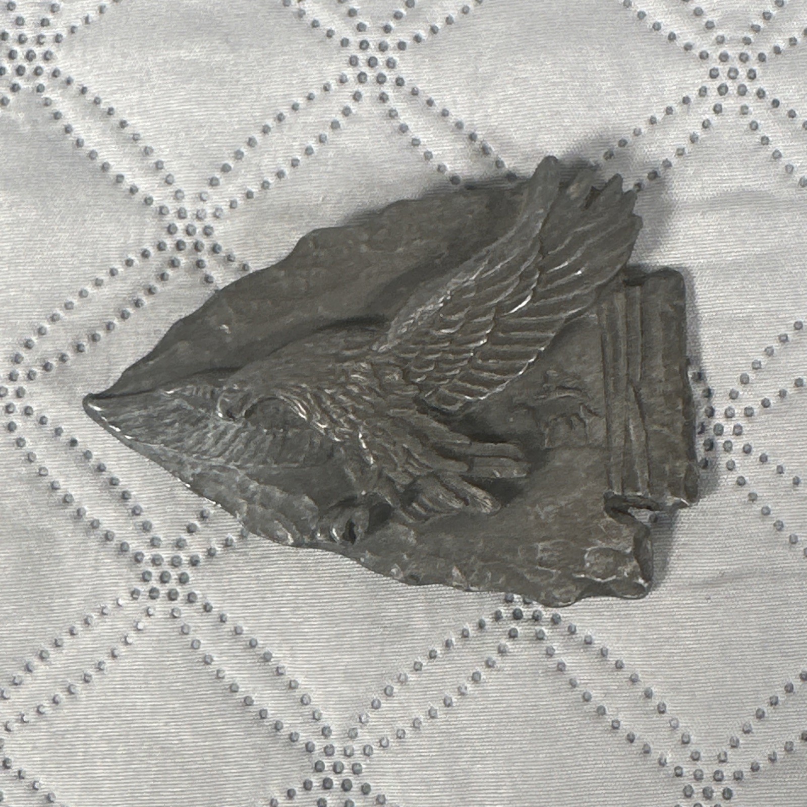 SISKIYOU Buckle Co 1988 Western Arrowhead Eagle Metal Pewter Belt Buckle Z80 USA