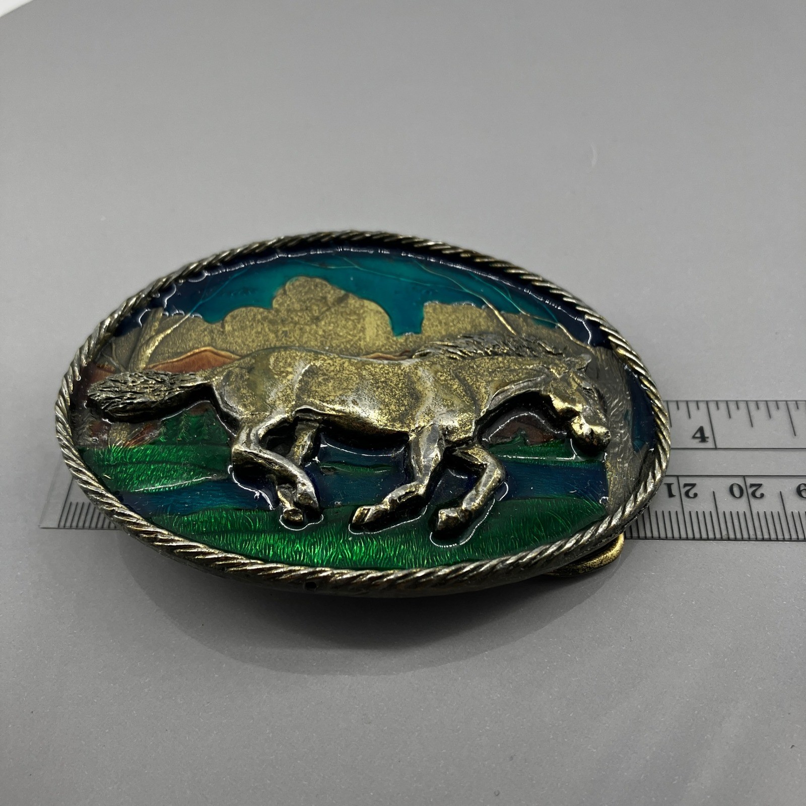 Great American Buckle Co. Chicago Serial #747 Horse Western Cowboy USA