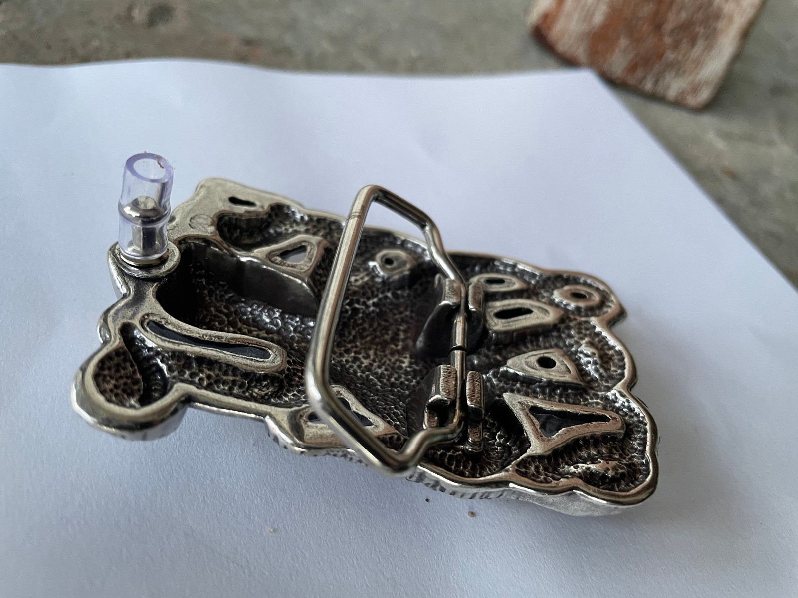 Vintage Silver Octopus Belt Buckle Intricate Tentacle Design Western Style