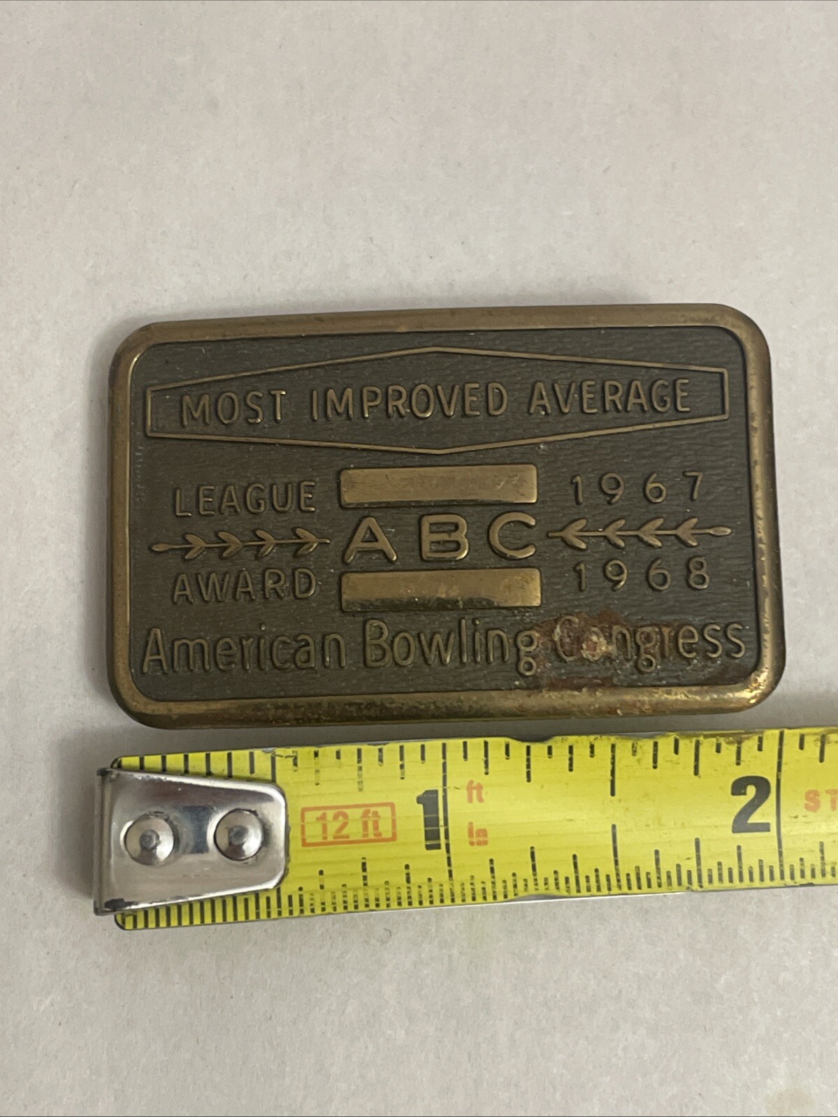 1964 – 1965 AMERICAN BOWLING CONGRESS LEAGUE AWARD BELT BUCKLE –