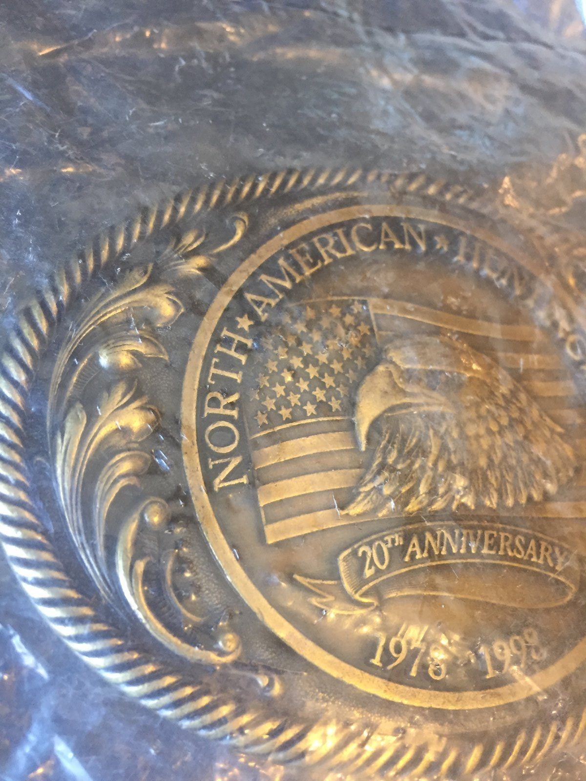 New Sealed North American Hunting Club Belt Buckle 20th Anniv 1978-1998
