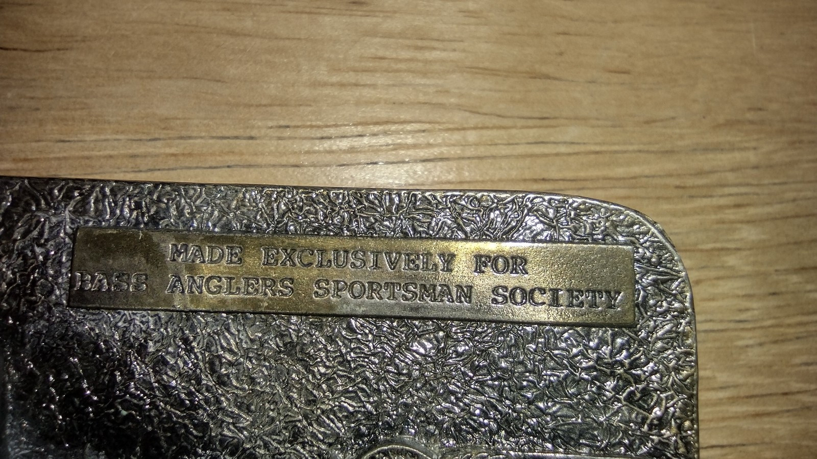 1988 BASS BASS ANGLERS SPORTSMAN SOCIETY BELT BUCKLE – HEAVY