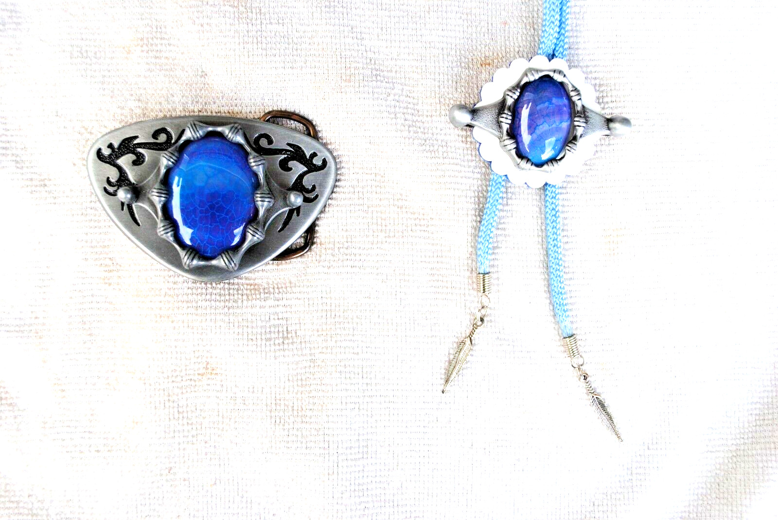 Western Belt Buckle and Bolo Set