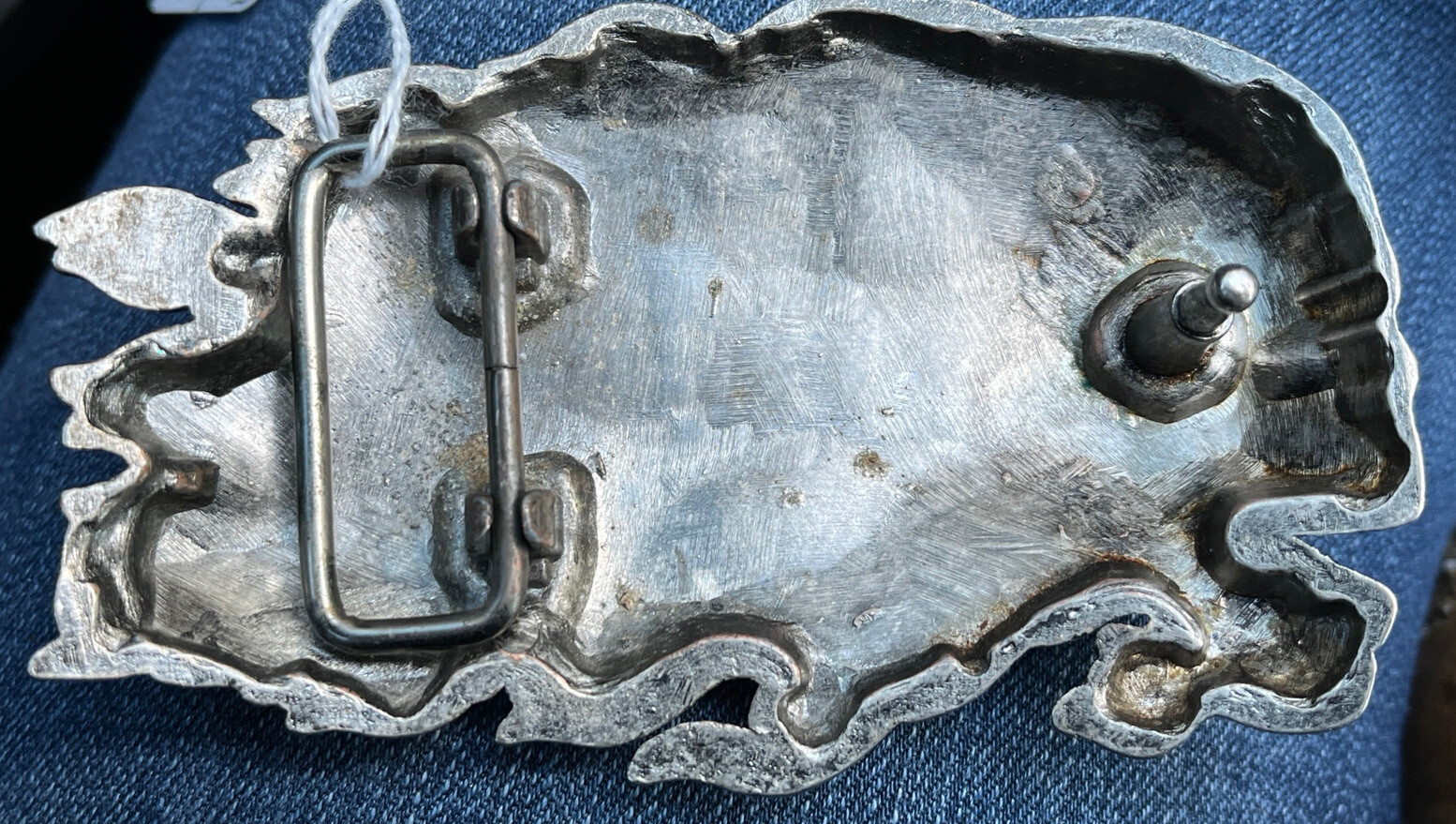 Skull Guitar Flame Belt Buckle 4 3/8&Prime; x 2 3/4&Prime; Heavy Metal Rock N Roll