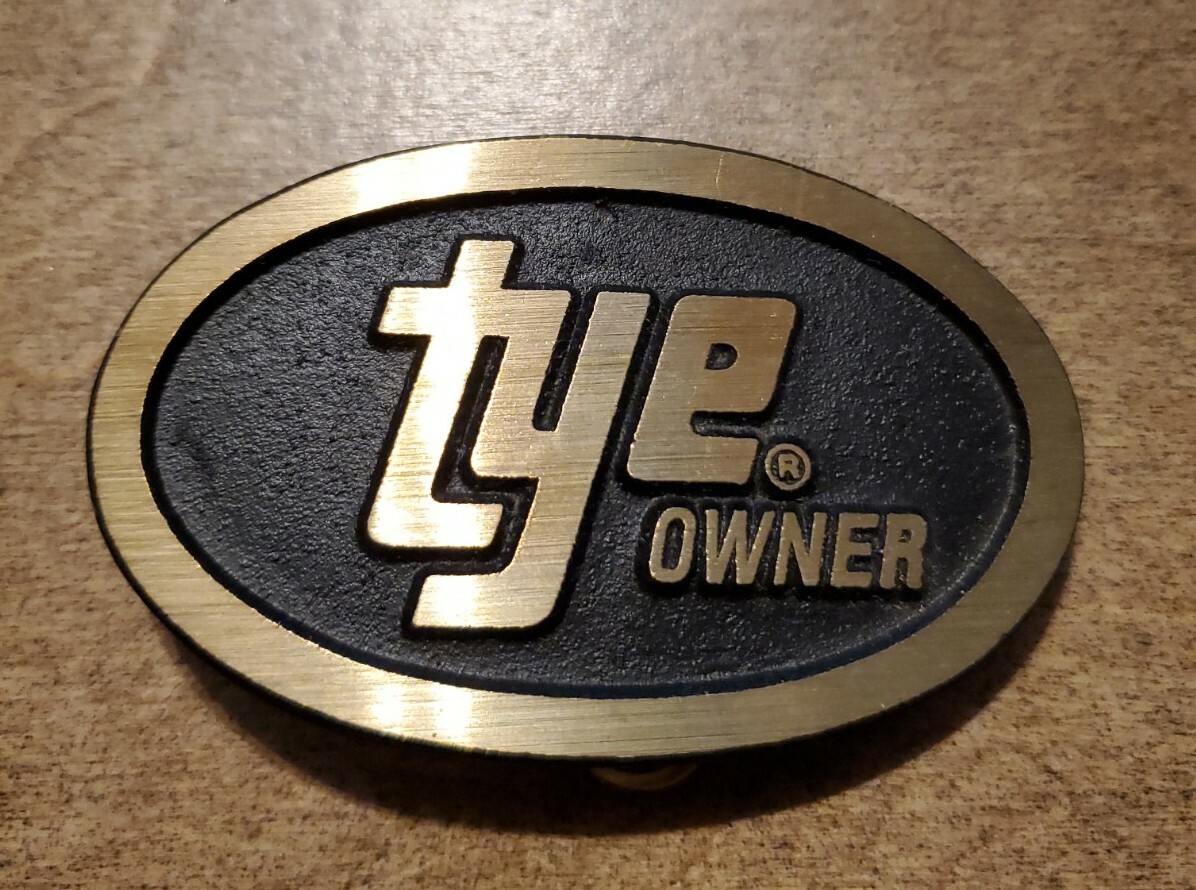 VINTAGE Brass TYE OWNER FARMING & AGRICULTURE BELT BUCKLE LIMITED EDITION