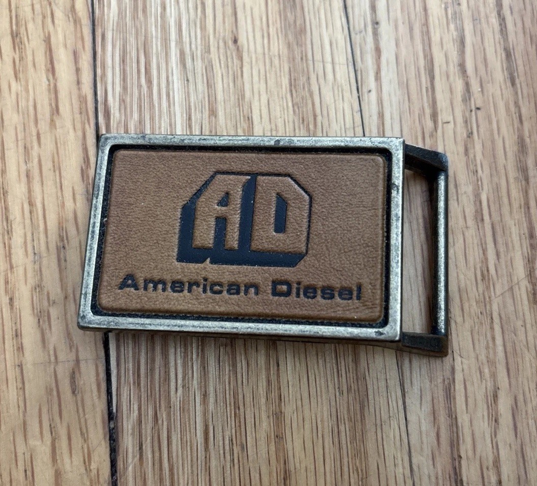 American Diesel Vintage Logo Brass Belt Buckle Company
