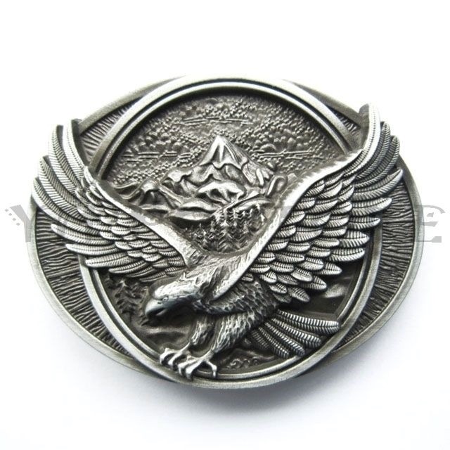 Eagle In Flighting Western Metal Fashion Belt Buckle