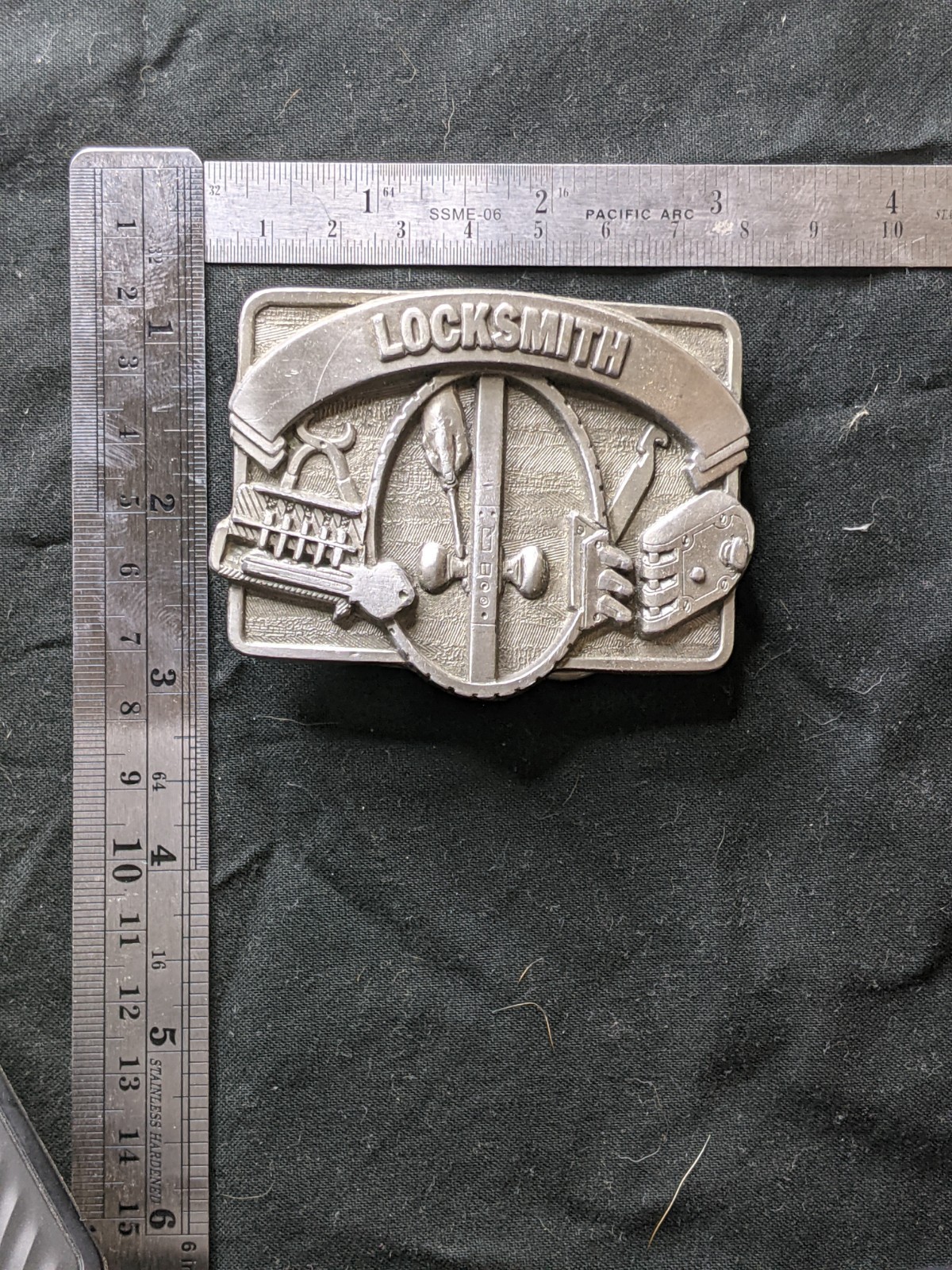 Buckles of America BA-166 Locksmith Silver Metal Western Belt Buckle 1.5 in