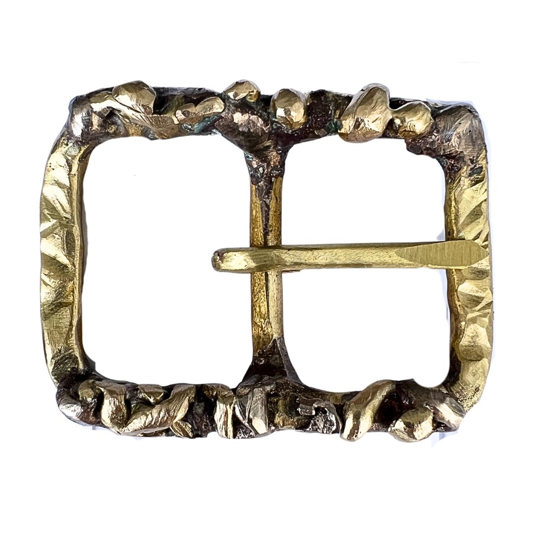 Handmade Solid Brass Belt Buckle USA | 1.5&Prime; Retro Artisan Buckle Men & Women