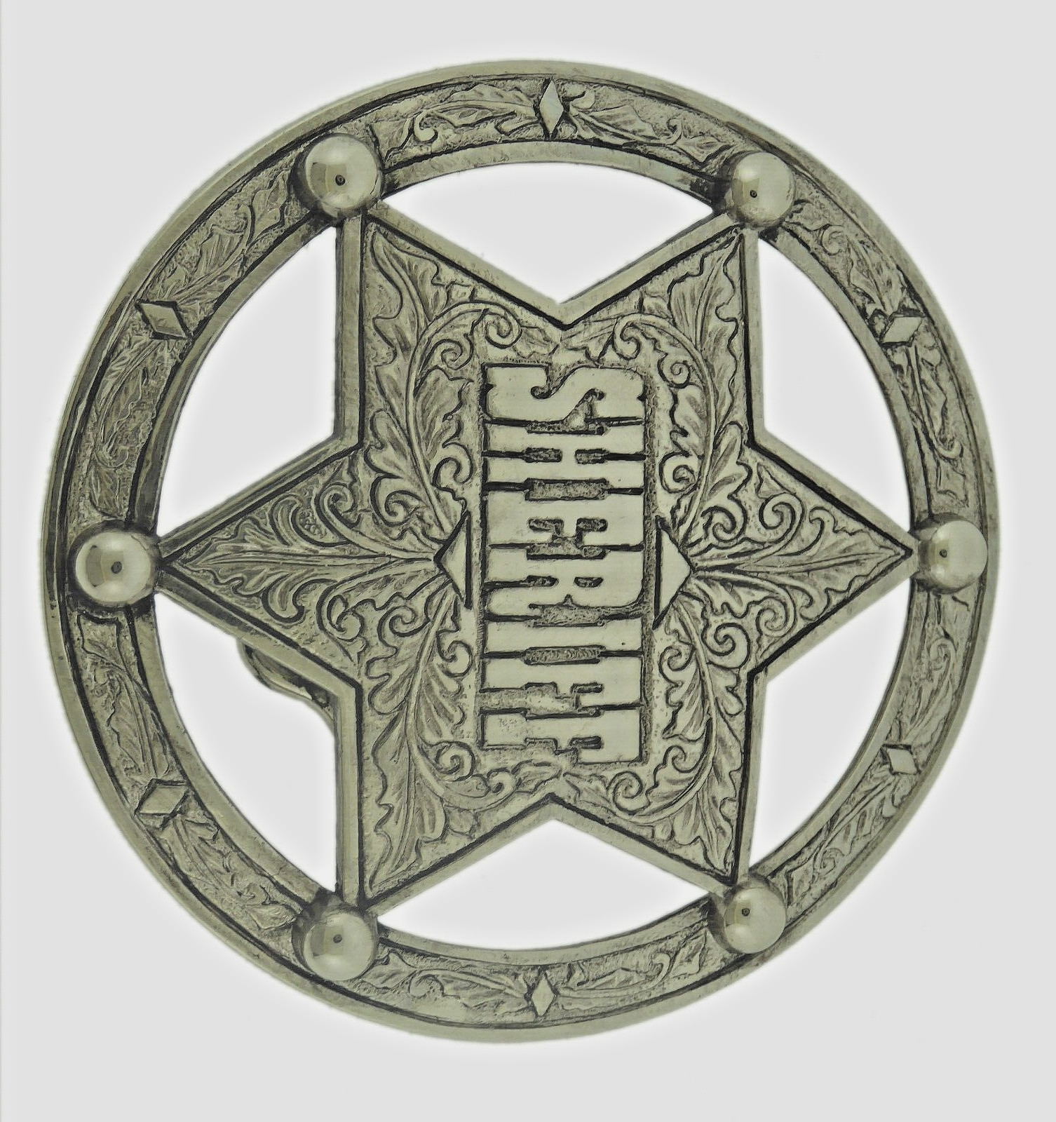 New Star Belt Buckle Texas Usa Sheriff Western Rodeo Cowboy Silver Metal Aztec