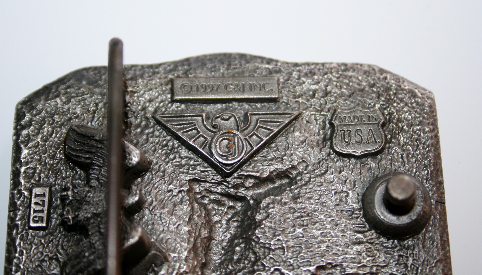 C&J Inc Belt Buckle (HUNTING! A TRADITION) BLUE ENAMEL – 1997