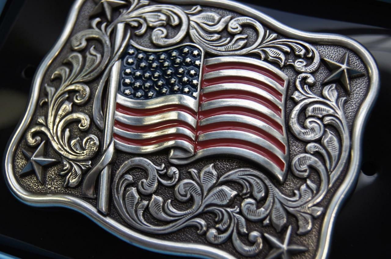 Nocona Belt Buckle USA Flag Patriotic American Flag Belt Buckle 37702