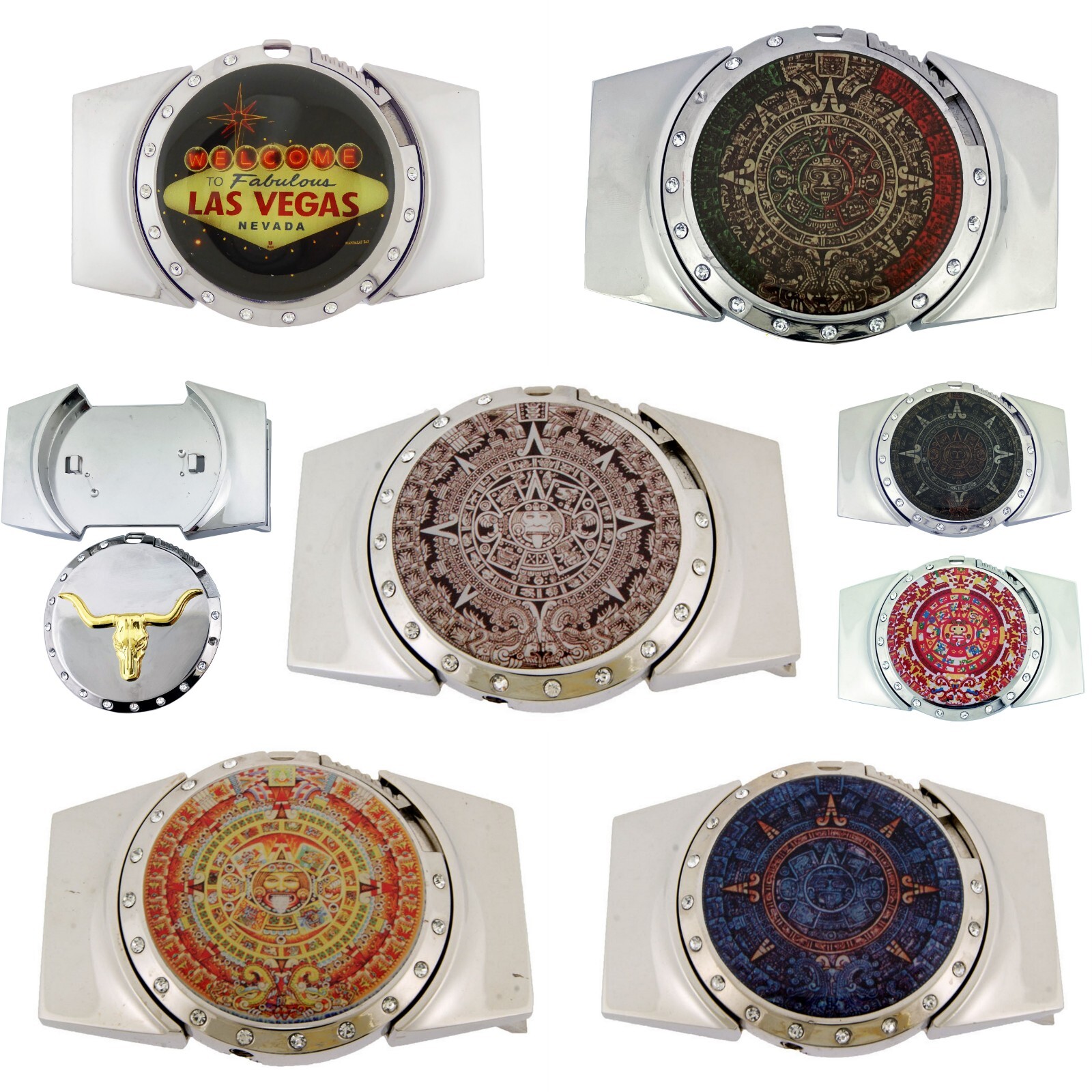 New Women Men Western Cowboy Rodeo Belt Buckles Hidden (with Removable Lighter)
