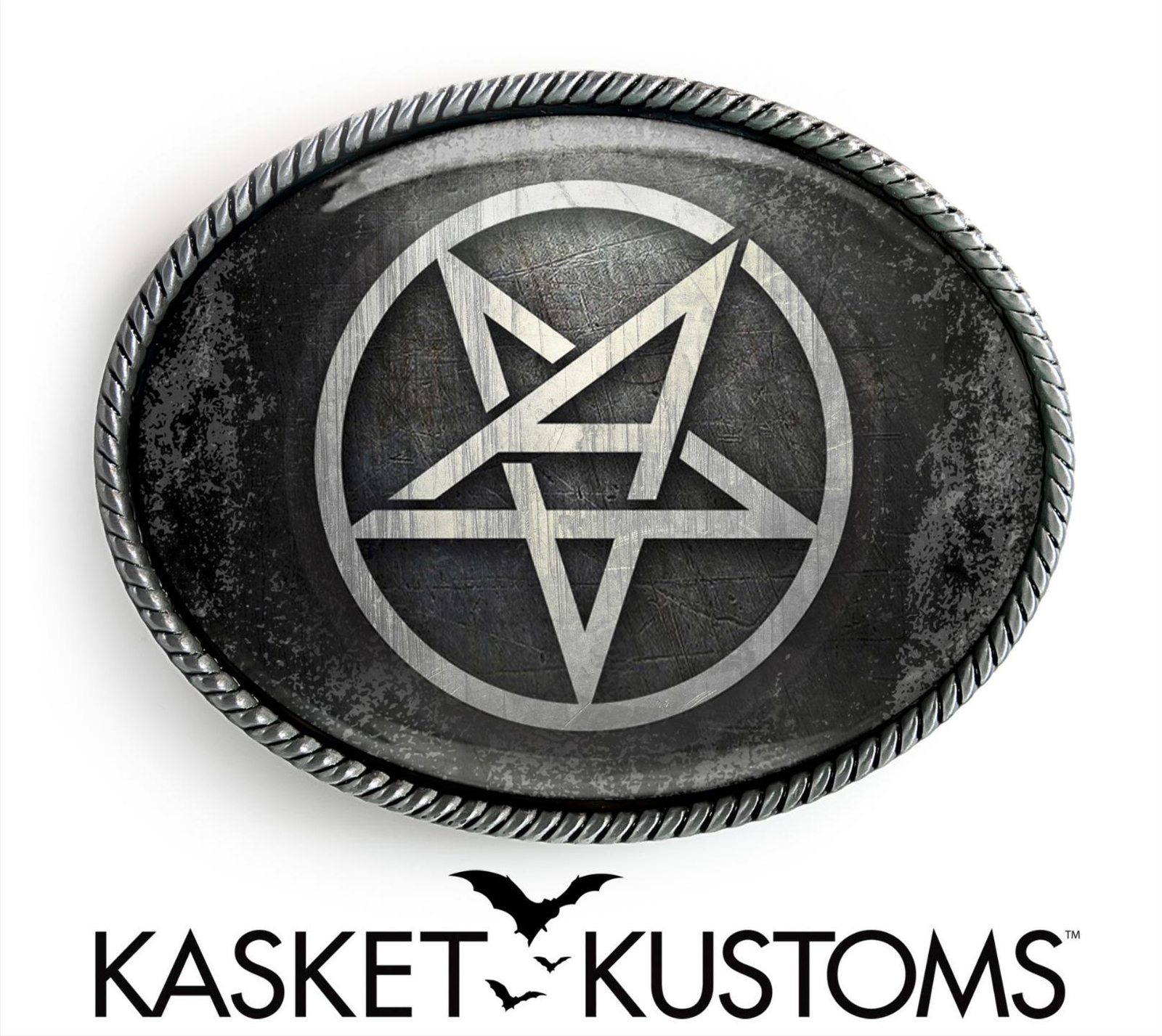 Anthrax Logo Belt Buckle – Inverted Pentagram Metal Band Handmade Buckle -680-SO