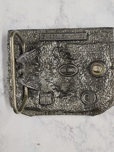 Vintage 1991 C & J Inc Plumber Color Belt Buckle – Missing Belt Loop