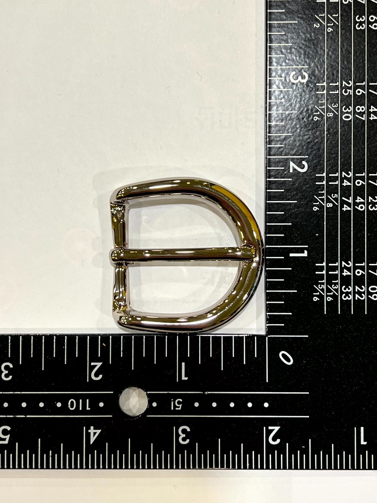 Solid Brass Polished Nickel Belt Buckle Made in Italy Fits 1.18&Prime; Belt Strap