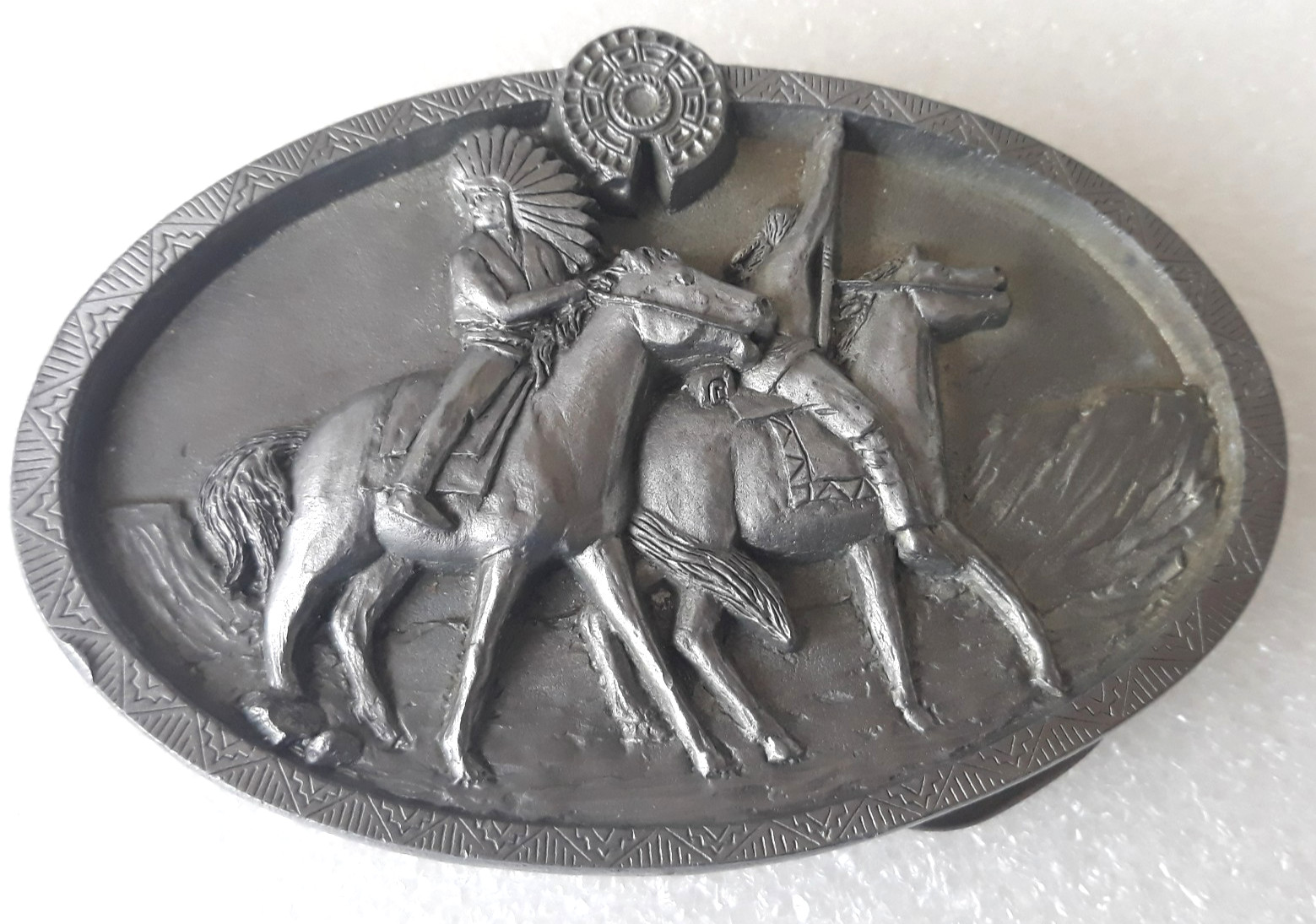Buckles Of America MASTERPIECE COLLECTION BA-209 Native & Horse Belt Buckle