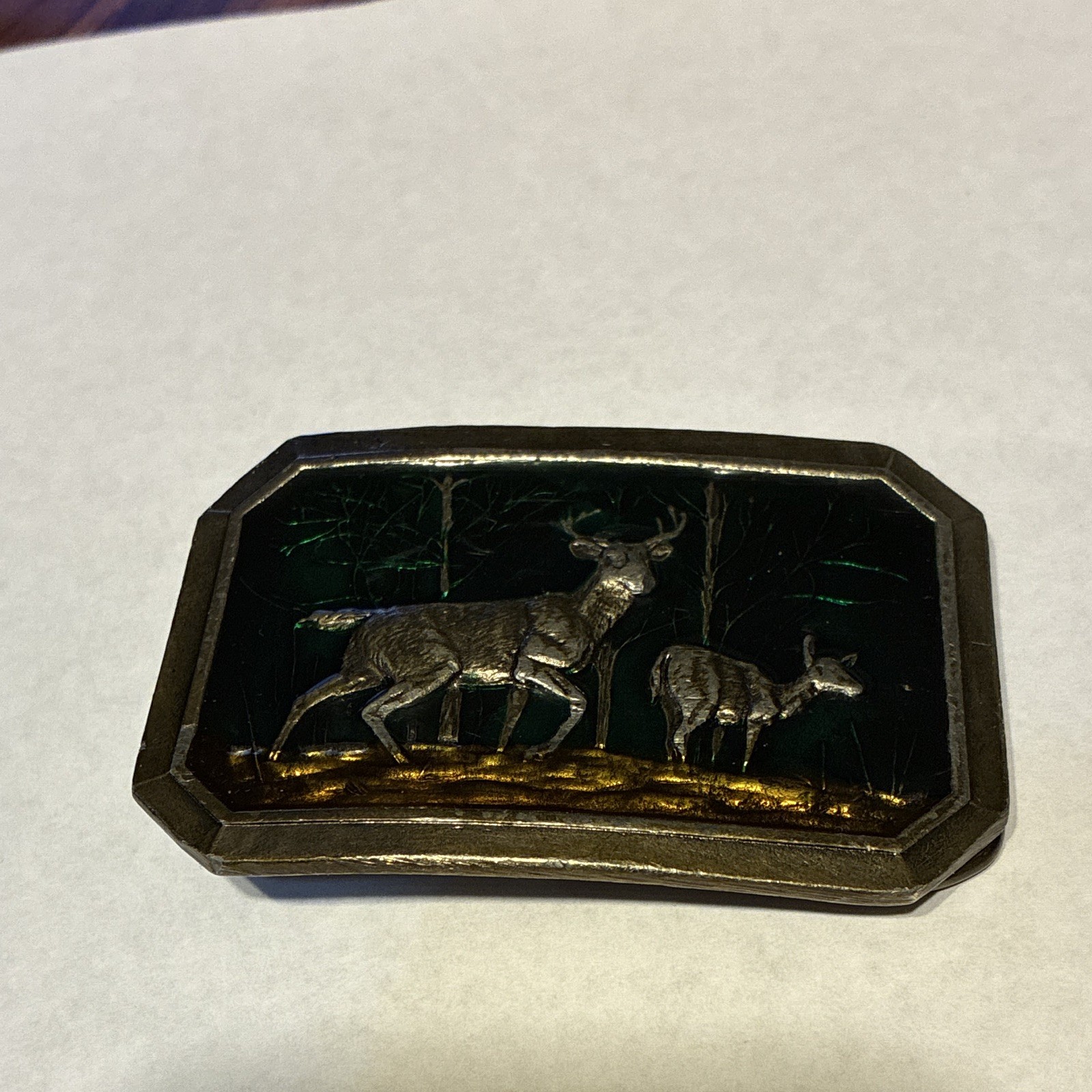 Vintage Great American Buckle Company Belt Buckle 1976 Enamel