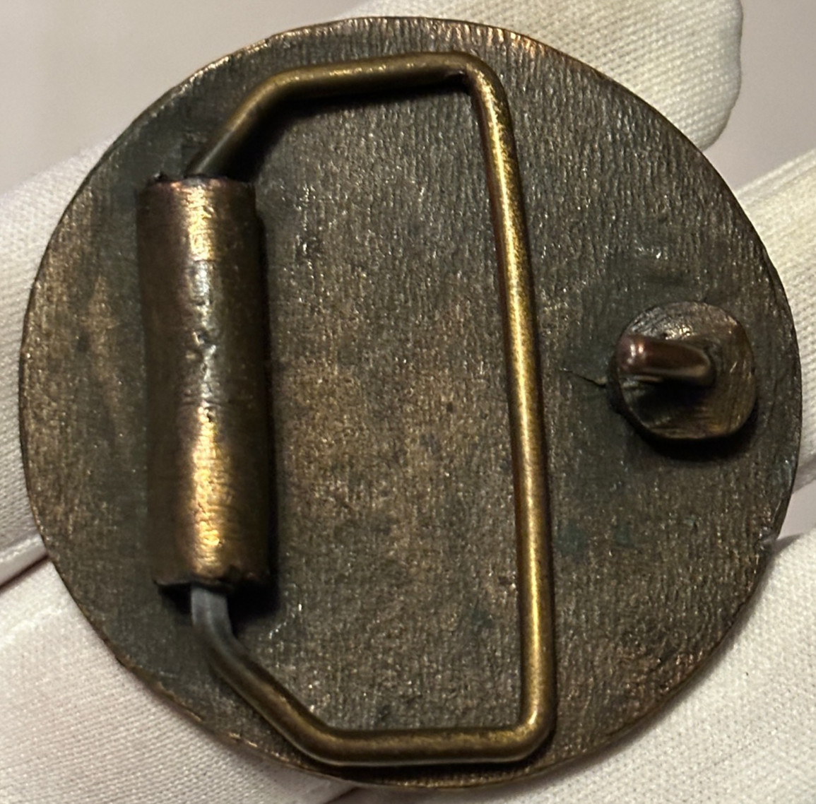 Vintage Masonic Freemason Solid Brass Round Belt Buckle Mason Buckle