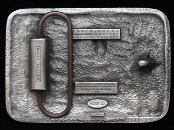 PF19163 *NOS* 2002 **REMINGTON** GUN & FIREARM COMPANY HUNTING PEWTER BUCKLE