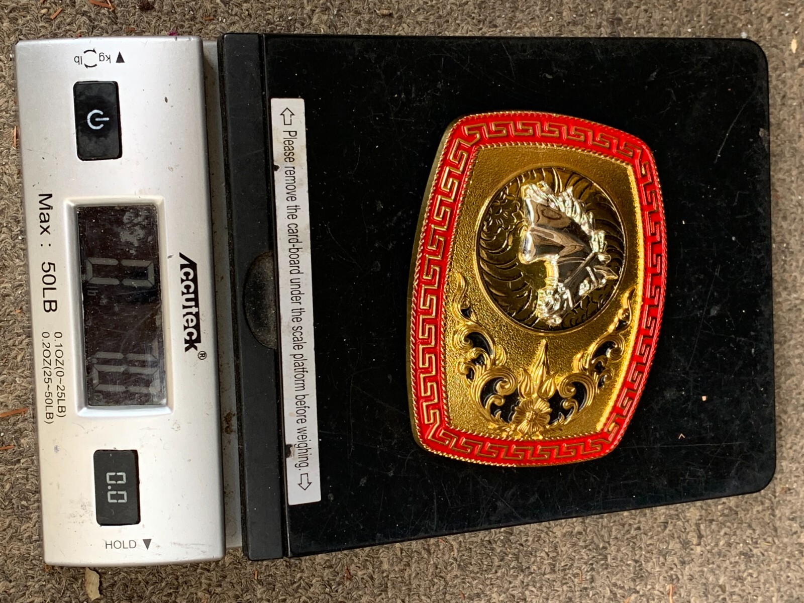 Western Buckle Gold Silver Red Horse Head Buckle Cowboy 2 » Hebillas Vaqueras