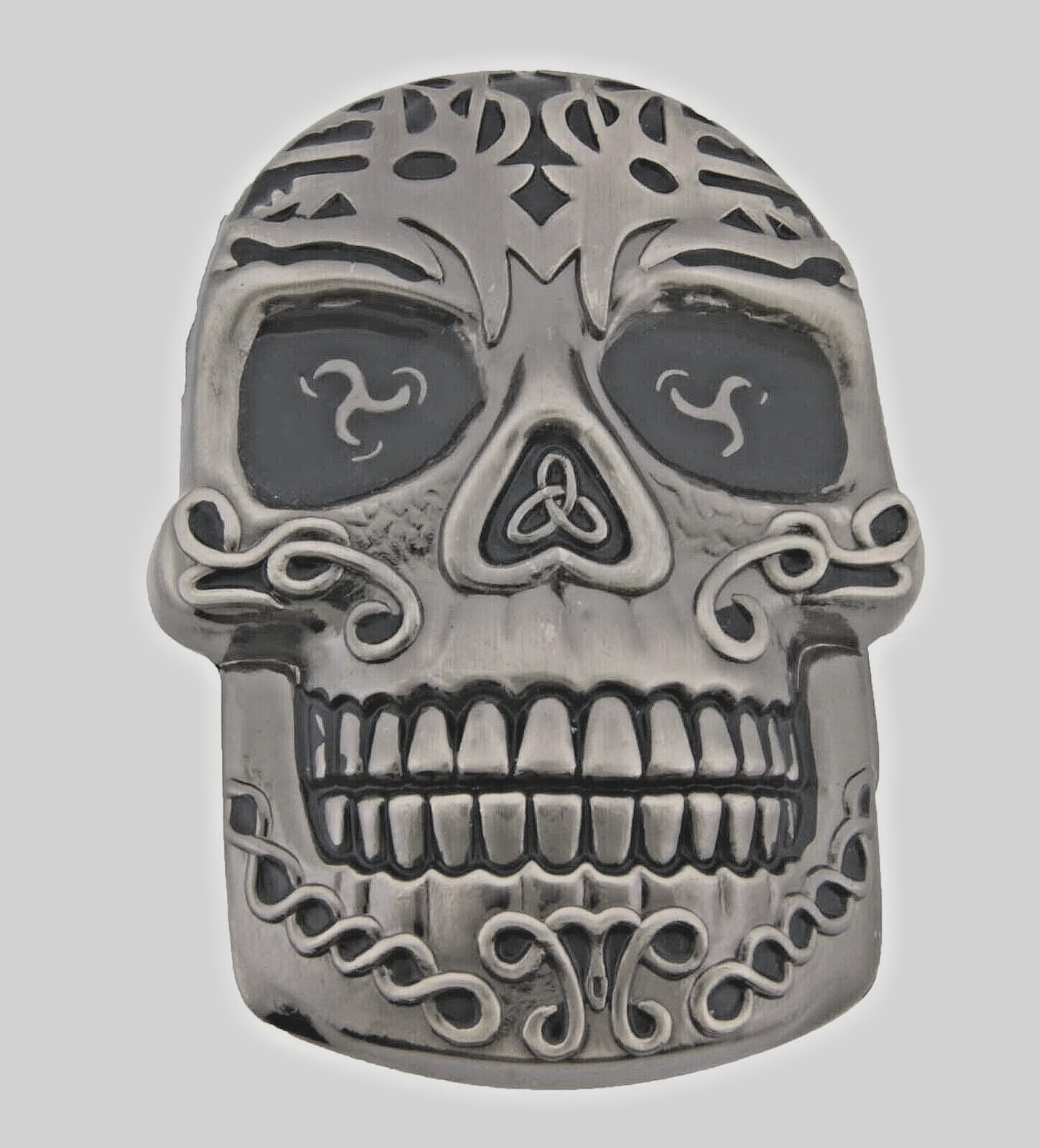 Skull Belt Buckles Tribal Metal Vintage Antique Halloween Party Costume Skeleton