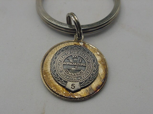 GREAT STATE SEAL OF THE STATE OF TENNESSEE Belt Buckle with KEYCHAIN & case