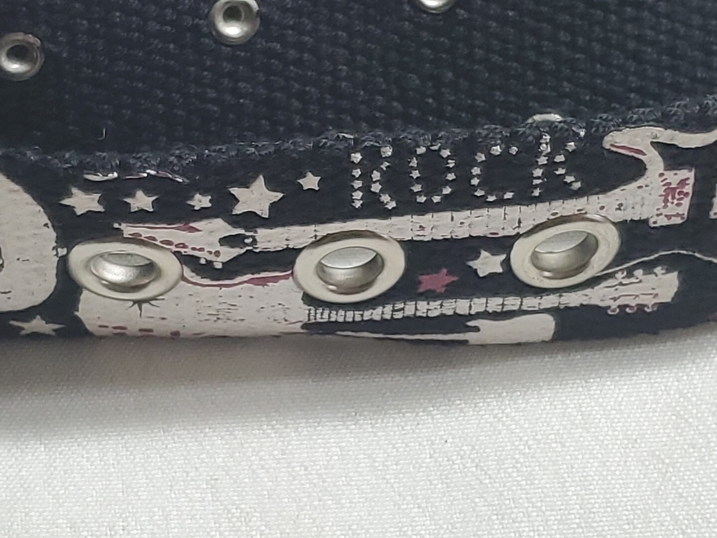 Belt Rock Guitar Music Star Studded Metal Buckle Sz 36- 40 In L
