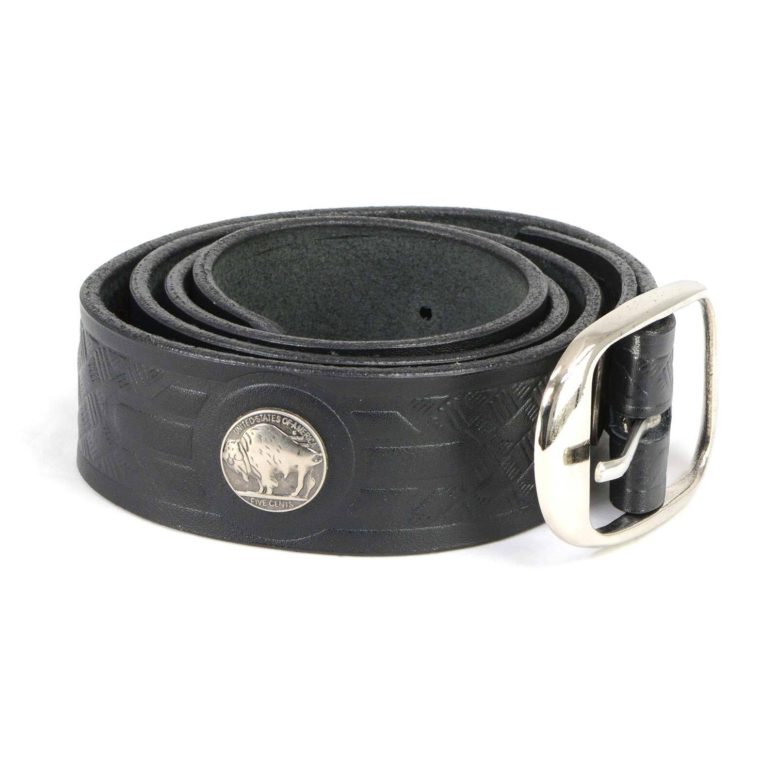 Milwaukee Leather 7123 Men&rsquo;s 44 MAG Black Leather Belt w/ Interchangeable Buckle