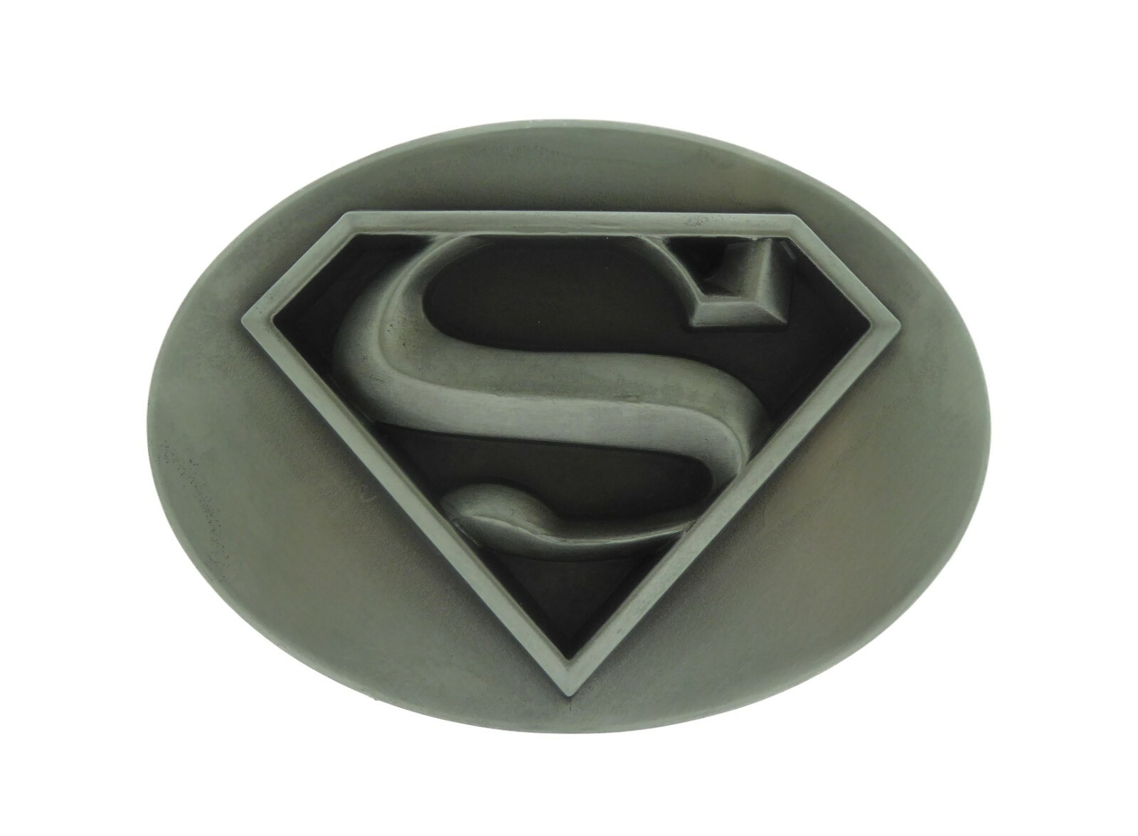 Vintage Superman Belt Buckle Men Gray Metal DC Comics Original Cosplay Halloween