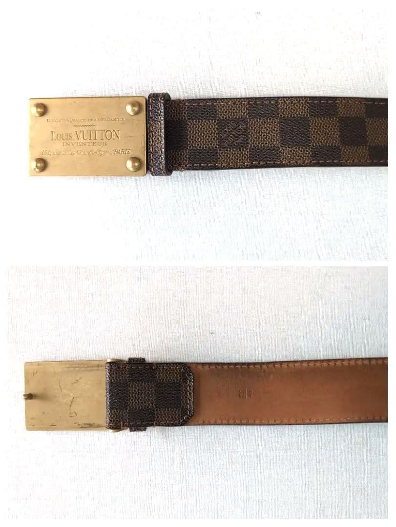 Louis Vuitton Pre-Owned Damier Sainteur Belt Gold 95Cm 5