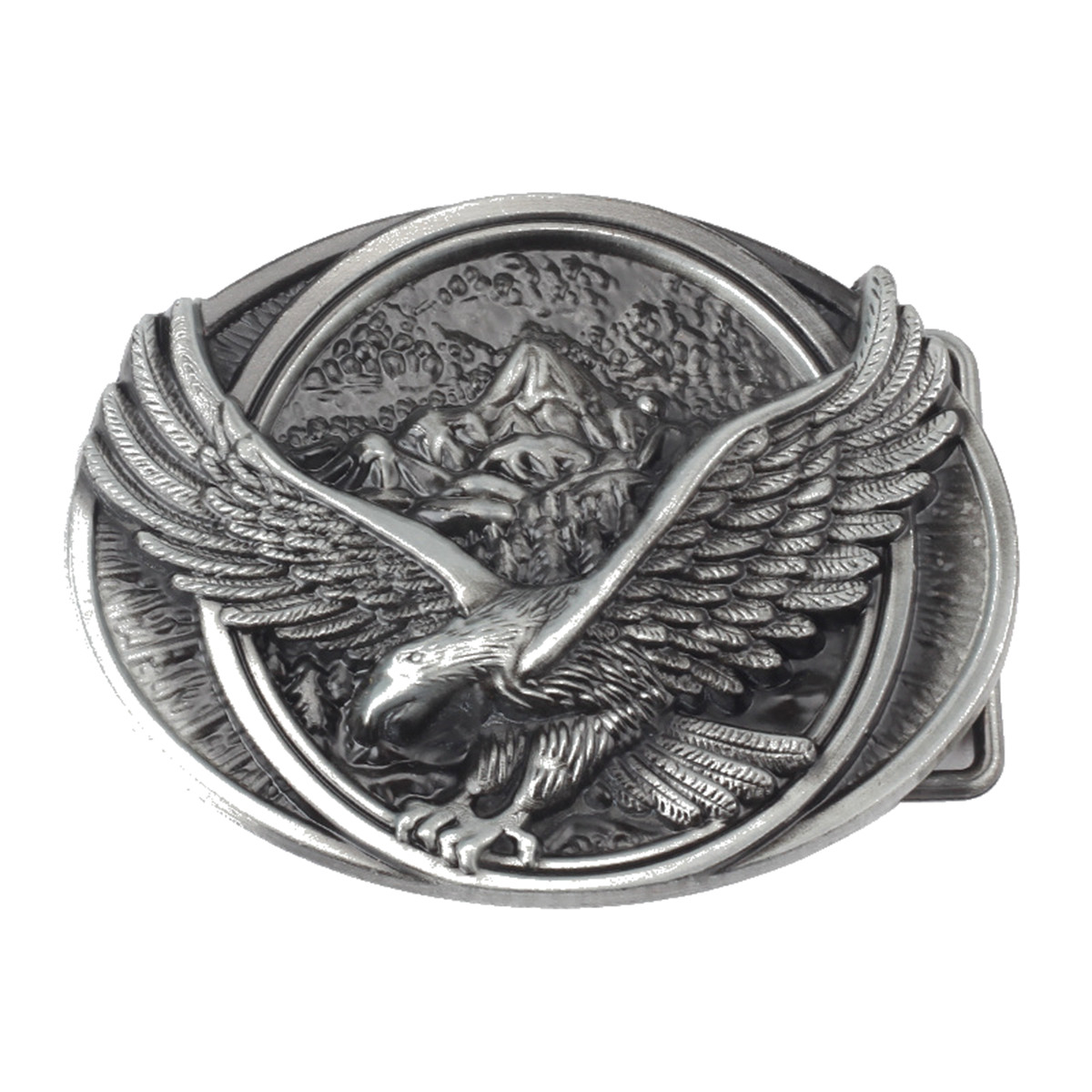 Flying Eagle Belt Buckle Western Cowboy Native American Motorcyclist (EG-20-S)