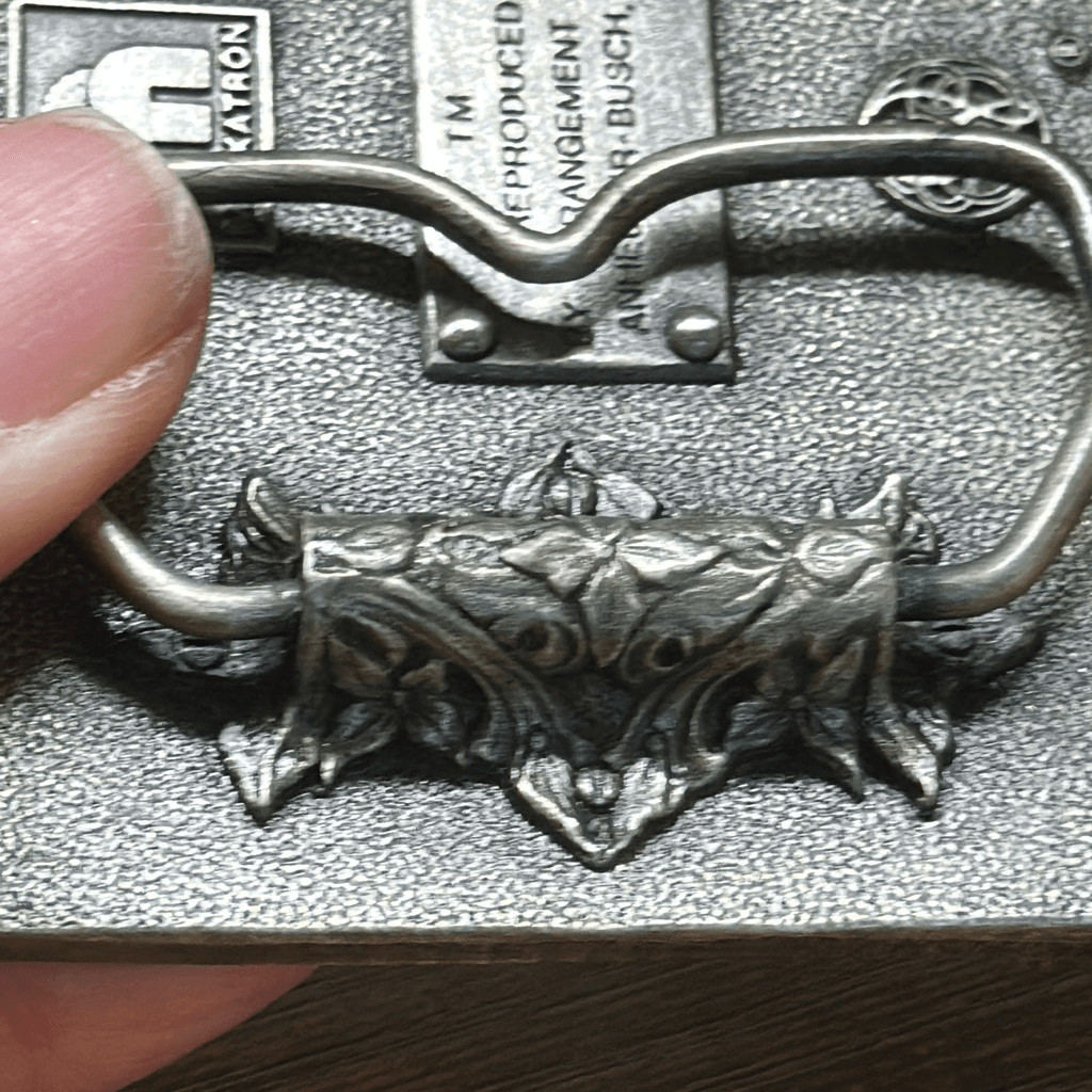 VTG Budweiser Clydesdale Horses Vintage Anheuser Busch Beer Belt Buckle T-169