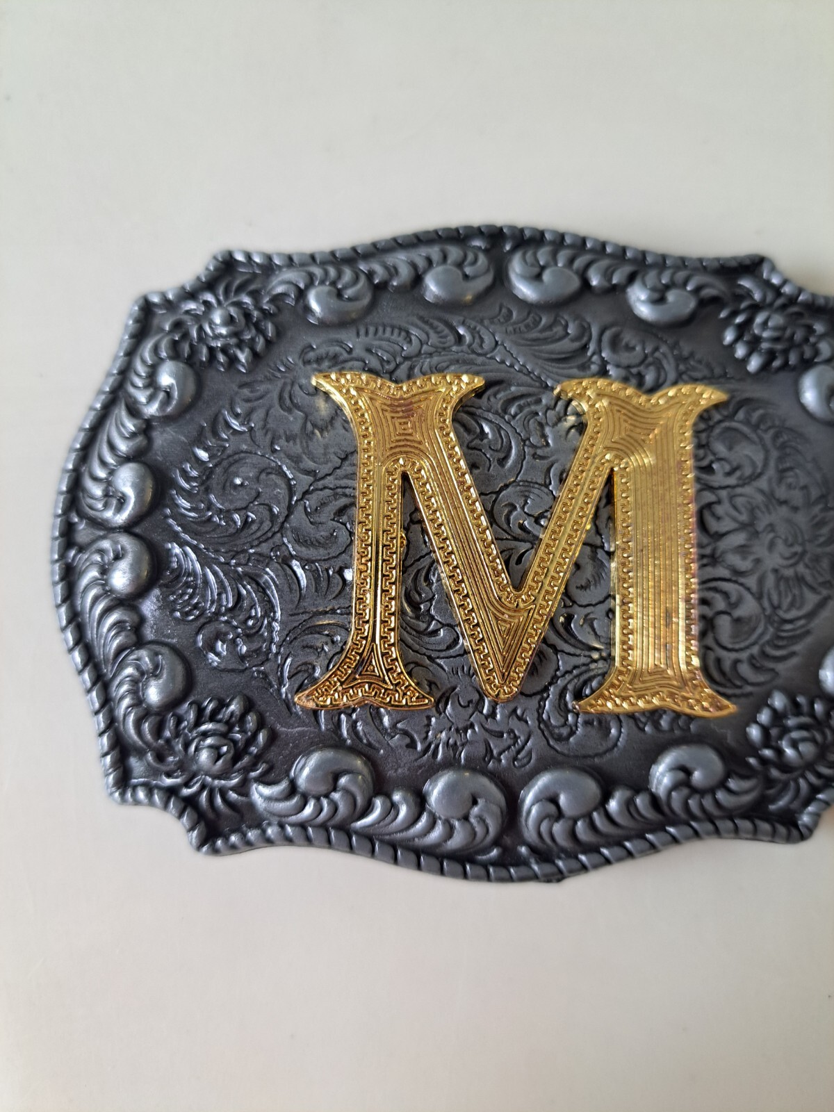 Western Belt Buckle Initial Letters ABCDEFG to Y-Cowboy Rodeo Large Belt..